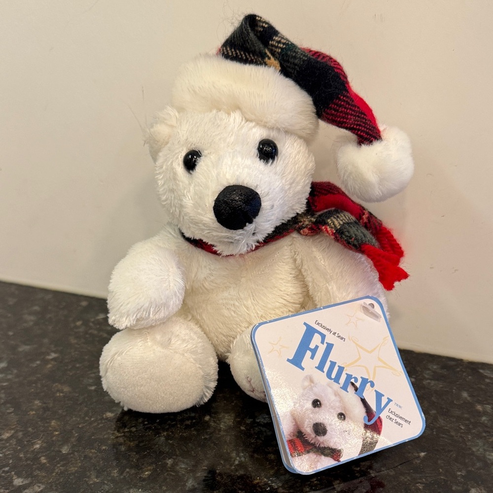 Vintage Sears Christmas Plush Charity Flurry Polar Bear 2002 Sears Exclusive